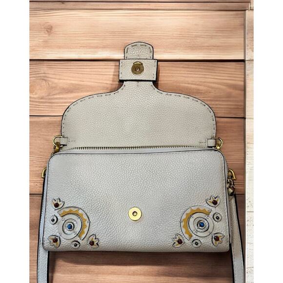 Tory Burch McGraw Embellished Leather Wallet Crossbody - Picture 3 of 12